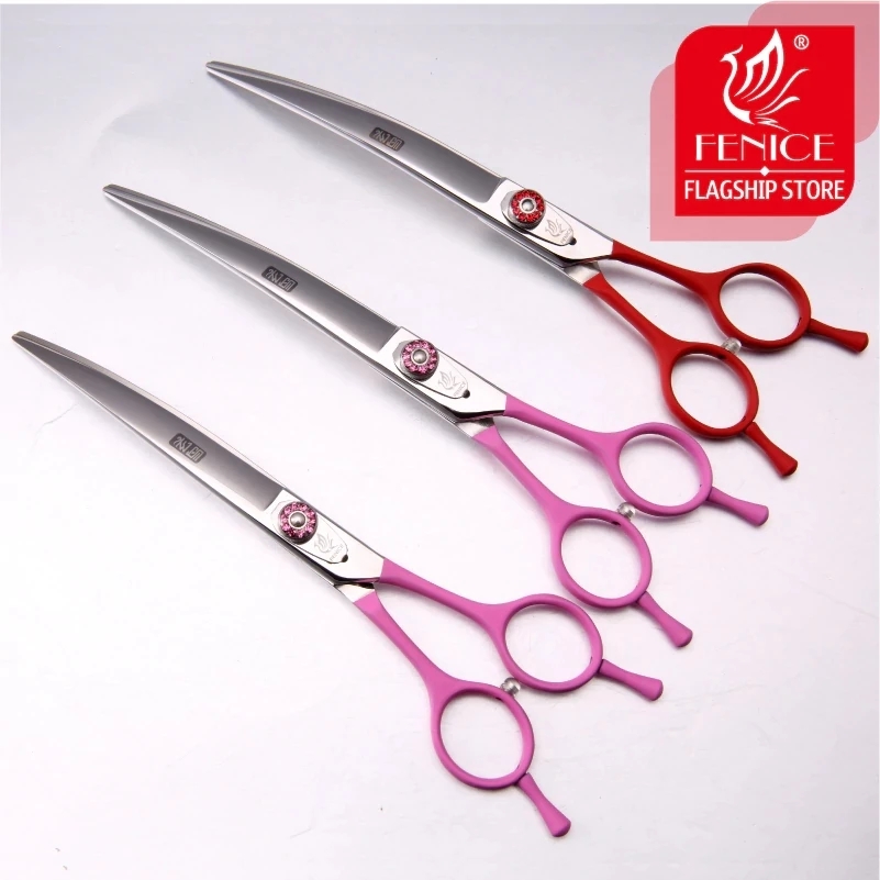 Grooming Scissors - フェニーチェプロフェッショナルJP440Cペット用カーブシザー7.0/7.5/8.0インチ犬用グルーミングカットシザー動物ケア用