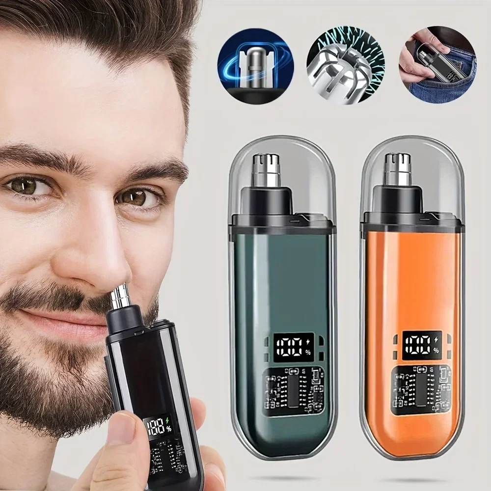 Nose Trimmer - 鼻耳毛トリマー USB 充電式男性用電動バリカン急速充電低騒音洗えるポケット眉毛トリマー