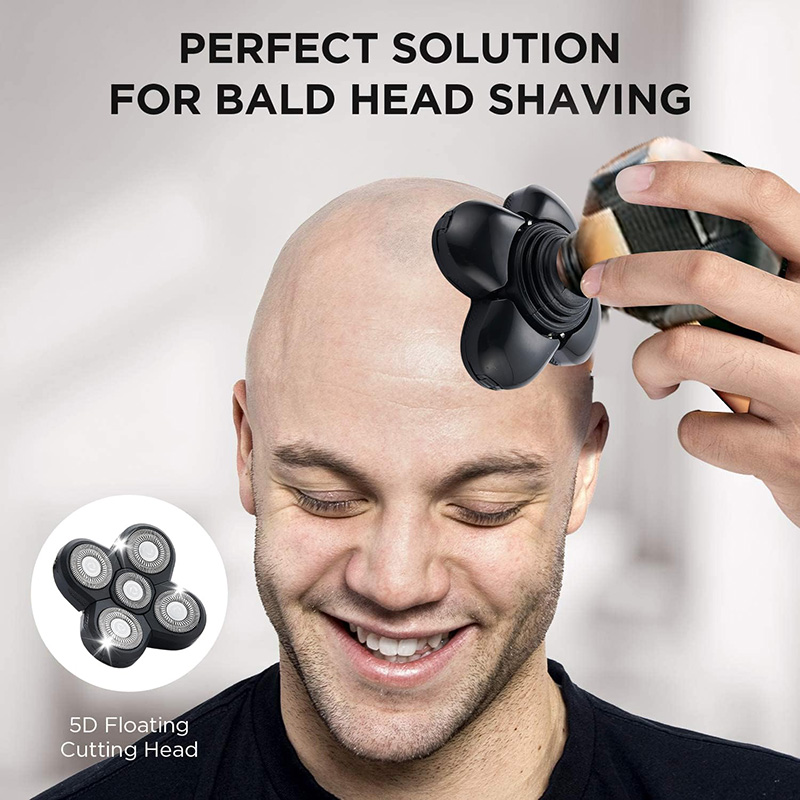 Electric Razor - 電気シェーバー交換用シェーバーヘッド 5D 独立した 5 カッターフローティングヘッド防水ステンレス鋼かみそりの刃