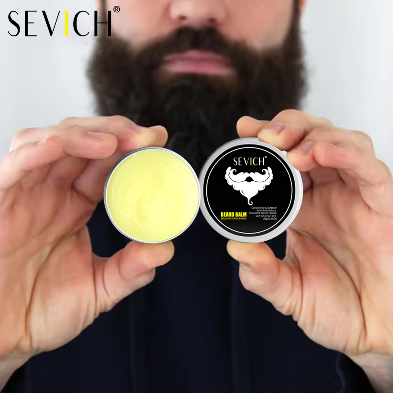 Shaving Cream - SEVICH ナチュラルビアードバームワックス男性用保湿スムージングひげスタイリングクリームひげ成長オイルプロフェッショナルひげケア