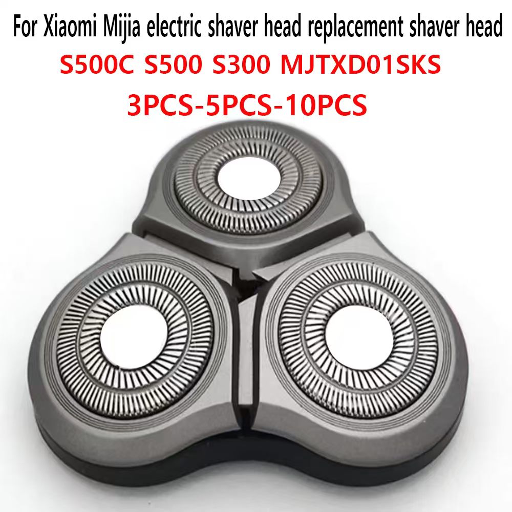 Electric Razor - Xiaomi Mijia S500C、S500、S300用電動シェーバーの交換用ヘッド（カッターヘッド）。3個、5個、10個入り。MJTXD01SKS。