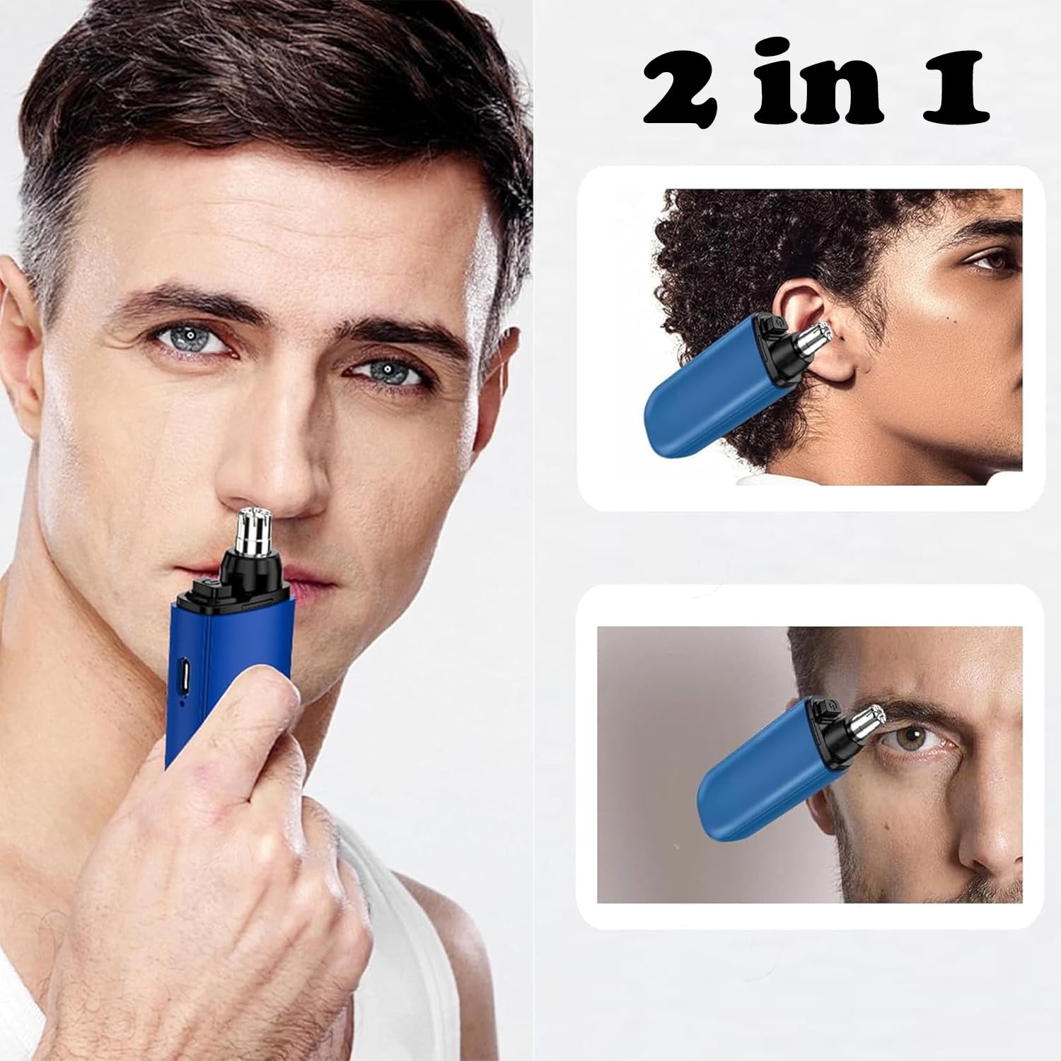 鼻耳毛トリマー USB 充電式男性用電動バリカン急速充電低騒 - Nose Trimmer のレビューと価格