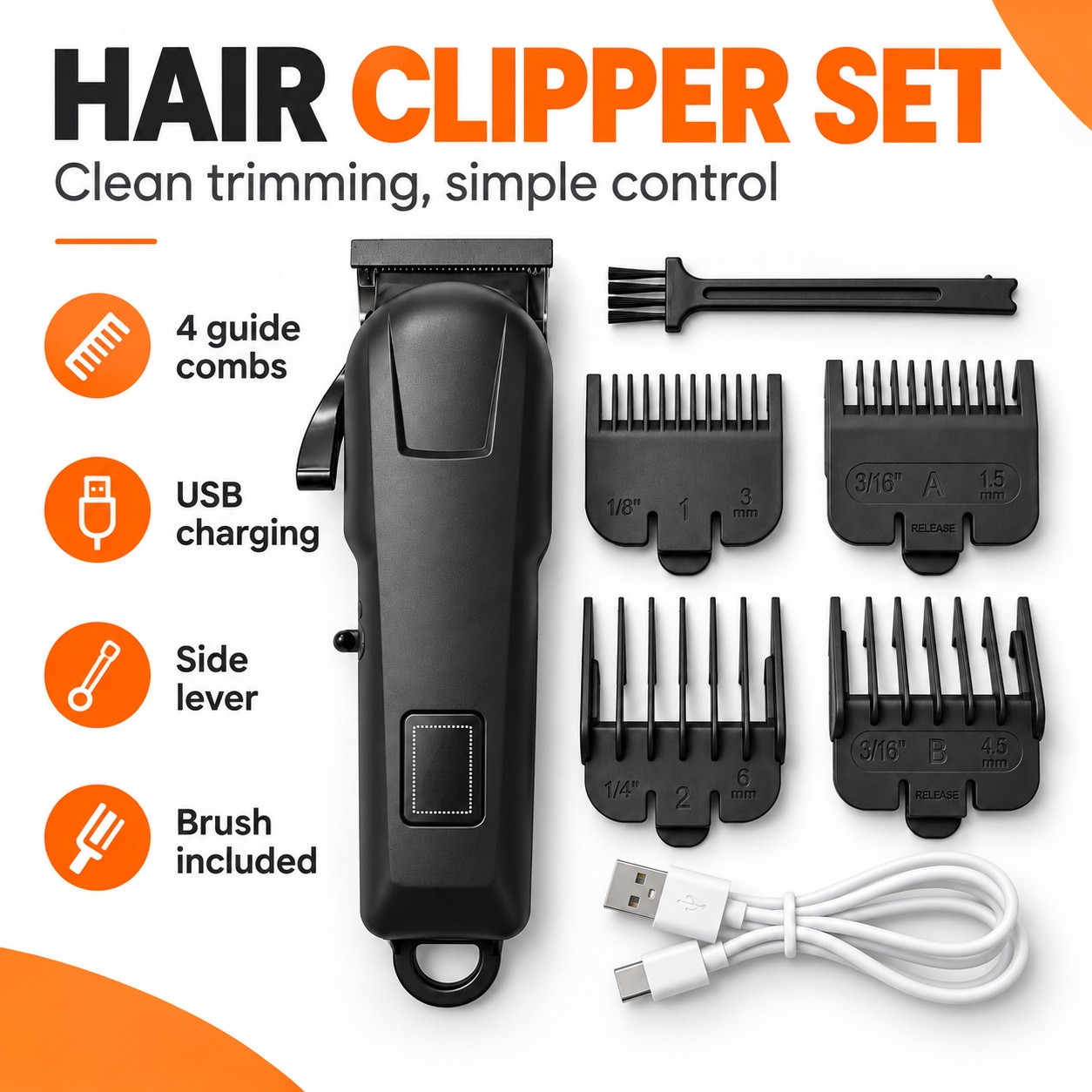 電動バリカンとシェーバーのセット。バッテリー残量表示機能付き - Beard Trimmer のレビューと価格