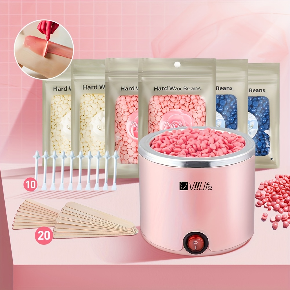 脱毛用ハードワックスキット 6パック ワックスビーズ 女性用 - Nose Trimmer のレビューと価格