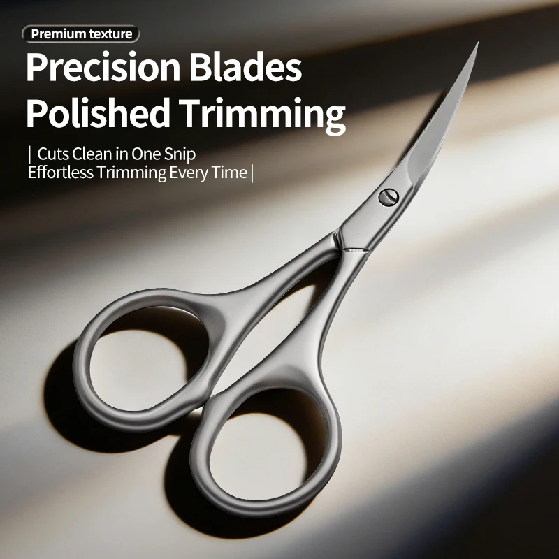 ヘアはさみプロ用美容はさみ顔面ステンレス鋼口ひげ鼻毛ひげ眉毛 - Beard Trimmer のレビューと価格