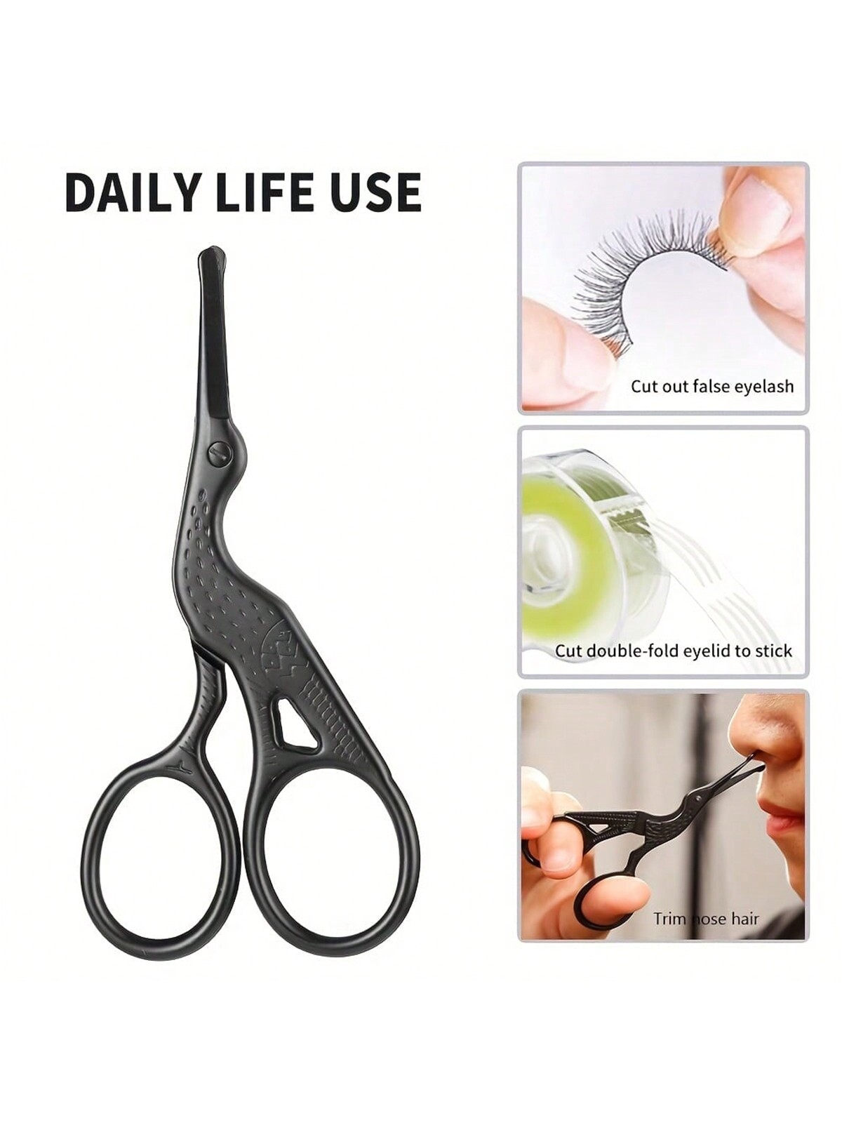 鼻毛ハサミ、ステンレス製の丸い先端トリマー、精密な眉毛ハサミ - Nose Trimmer のレビューと価格