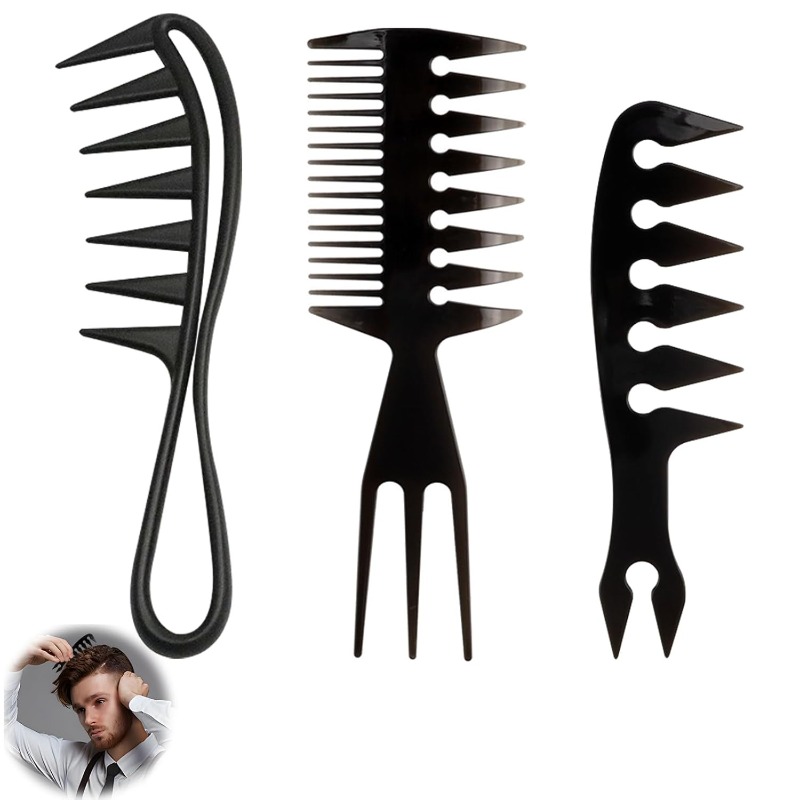 1/3本入りワイドトゥースヘアコーム – 男性用プロ用理髪ス - Men'S Grooming Hairstyles のレビューと価格