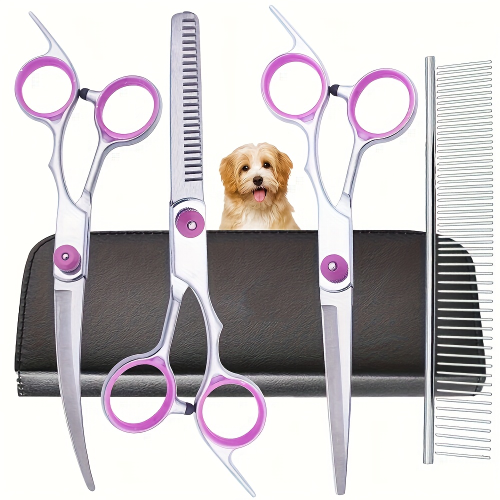 5点セット プロ仕様 犬用グルーミングハサミセット ステンレ - Grooming Scissors のレビューと価格